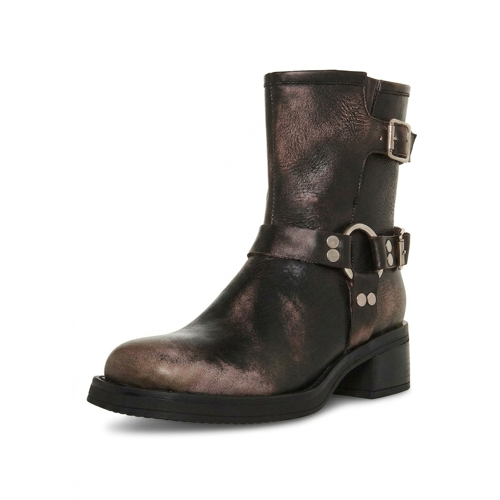 NEW STEVE MADDEN women's brixton leather boots in brown
